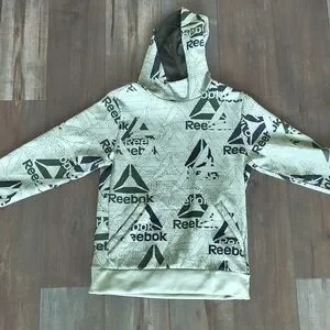 Reebok Shirts Reebok Hoodie Mens Small Green Black All Over